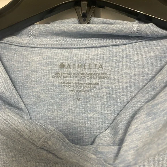 Athleta Light Blue Hoodie Sweatshirt - Picture 2 of 3